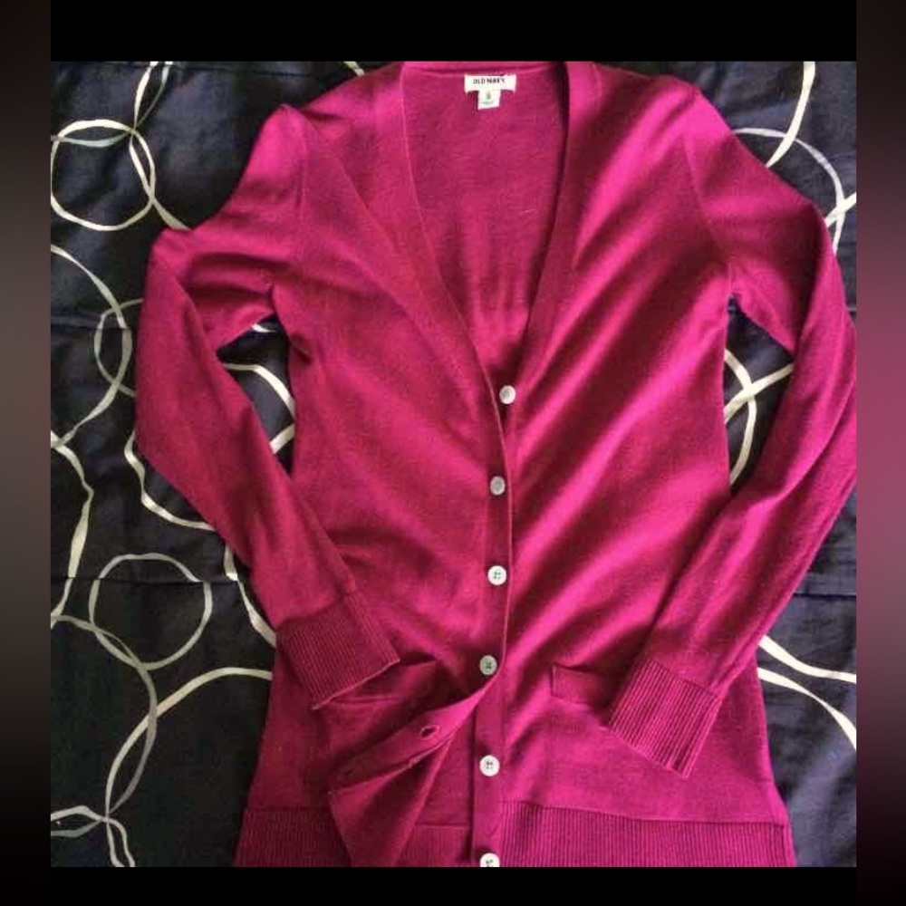 Maroon old navy cardigan